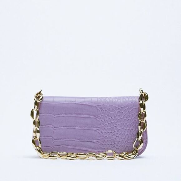 ZARA CHAIN SHOULDER STRAP BAG - Picture 1 of 5
